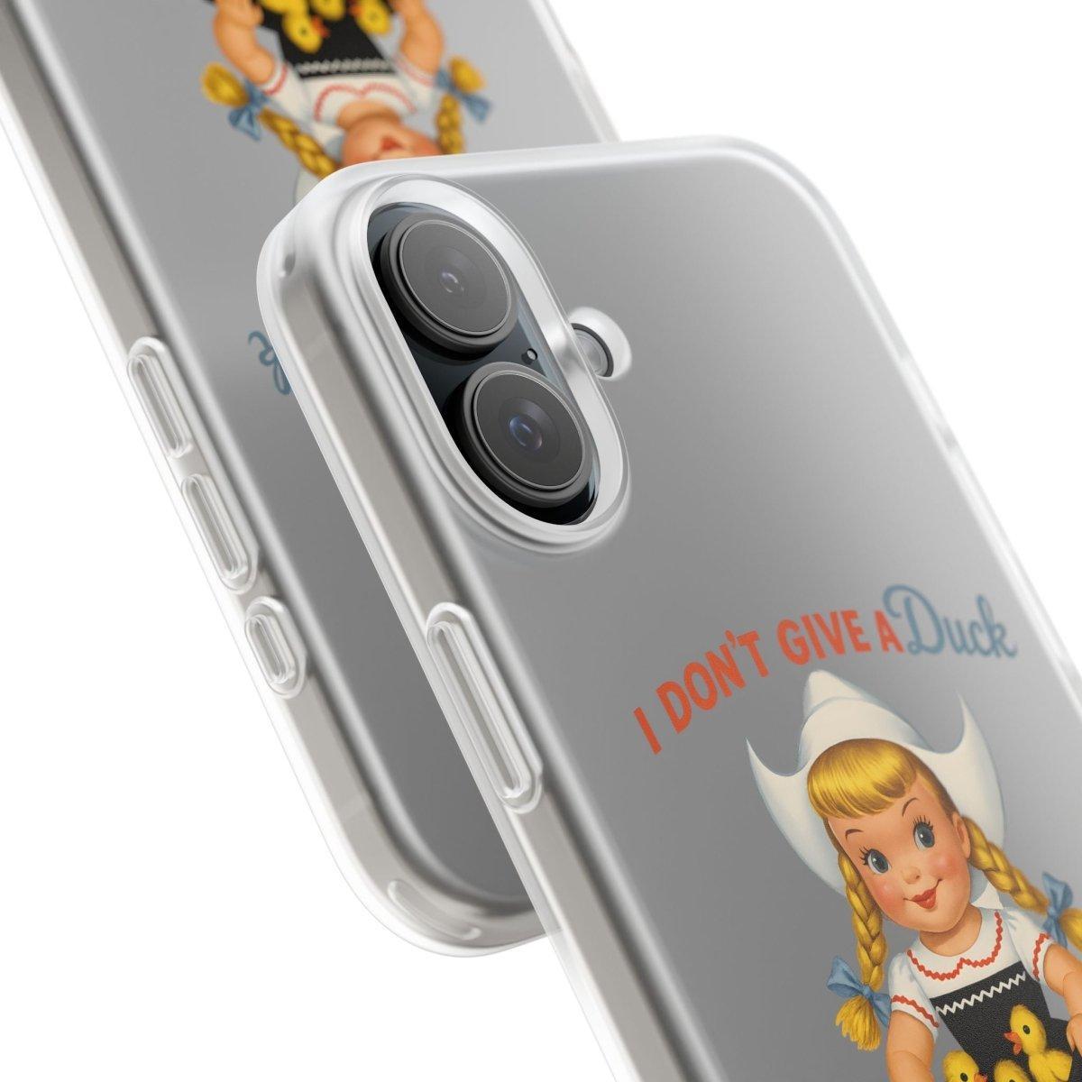 I Don’t Give a Duck – Handyhülle mit flauschiger Gleichgültigkeit-Phone Case-True Insights