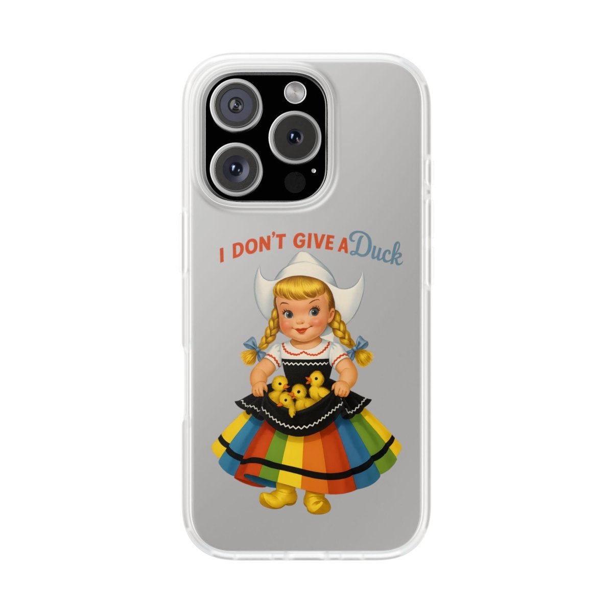 I Don’t Give a Duck – Handyhülle mit flauschiger Gleichgültigkeit-Phone Case-True Insights