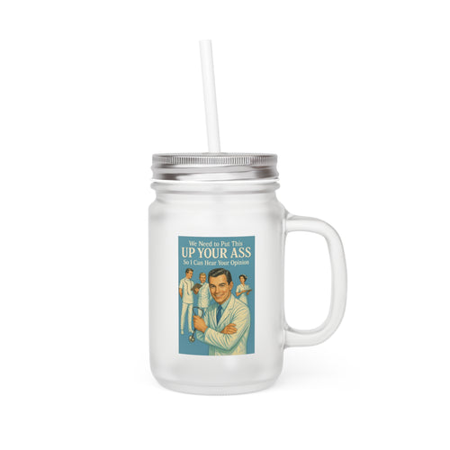 Vintage Motiv – Jar Mug „Up Your Ass“ – Vintage-Satireglas mit frecher Aussage | True Insights Design mit Humor