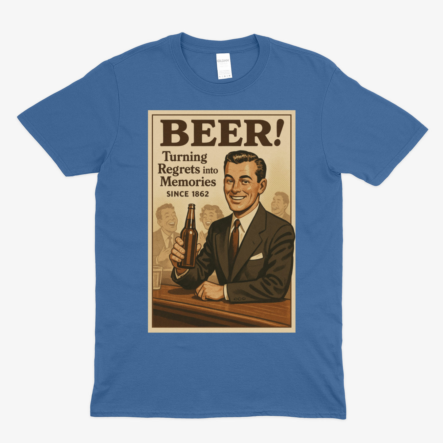 Beer! – Vintage T-Shirt „Turning Regrets into Memories“-T-Shirt-True Insights