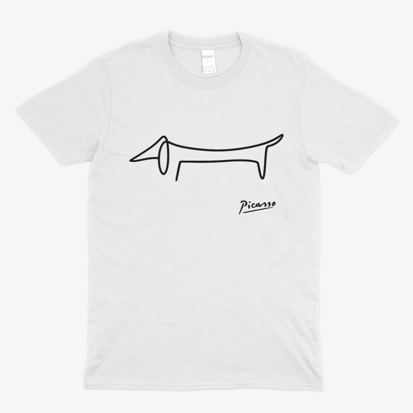 Picasso Dackel T-Shirt – Minimalistische Hundelinie mit Kultfaktor – Lustiges | True Insights – Bild 3