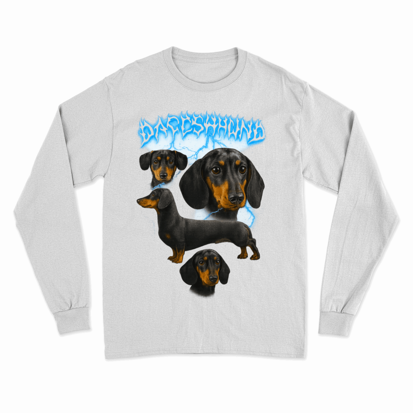 DACHSHUND Sweatshirt – Metal Dackel Energy mit Blitzgewitter