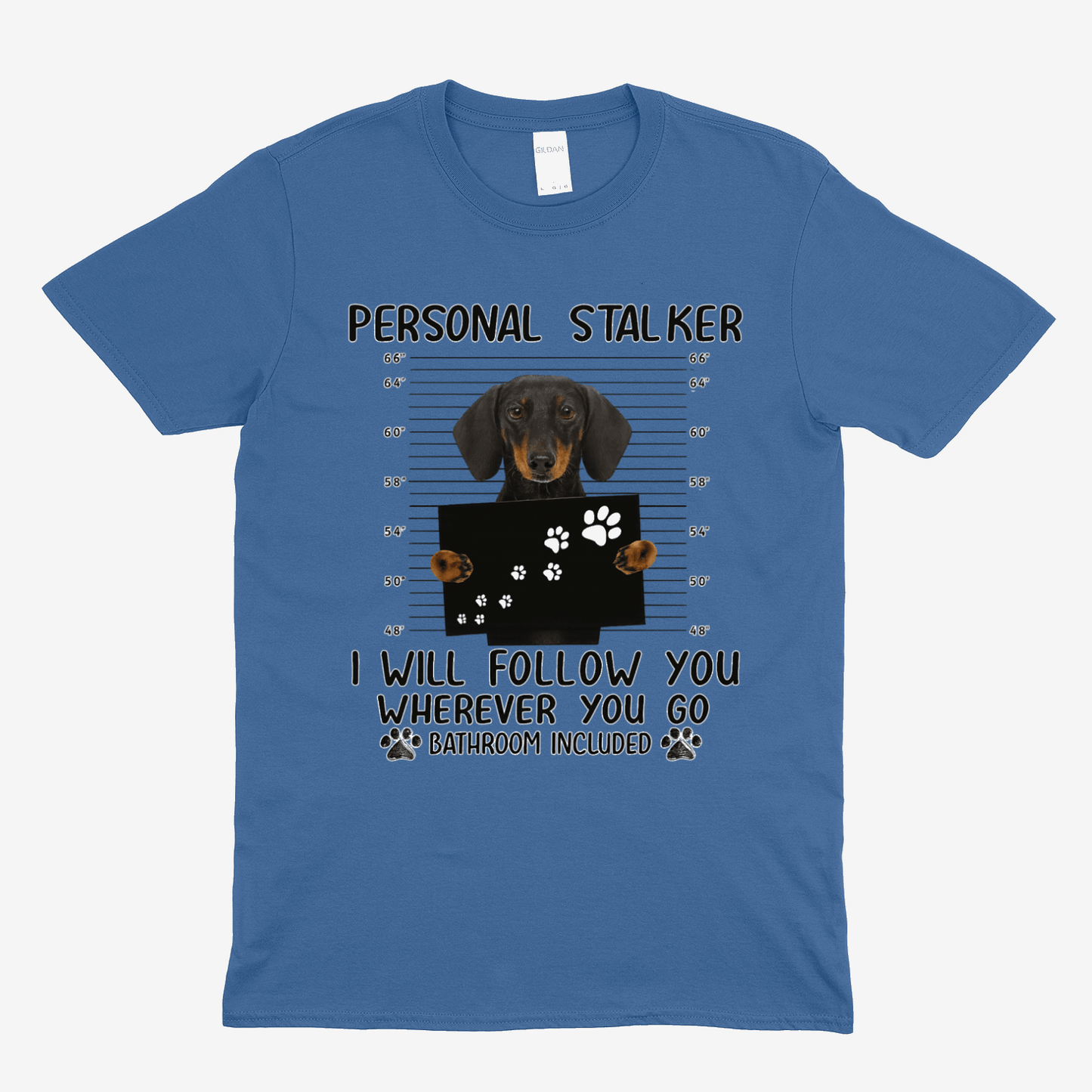 Dackel T-Shirt – „Personal Stalker“ Geschenk für Hundeliebhaber