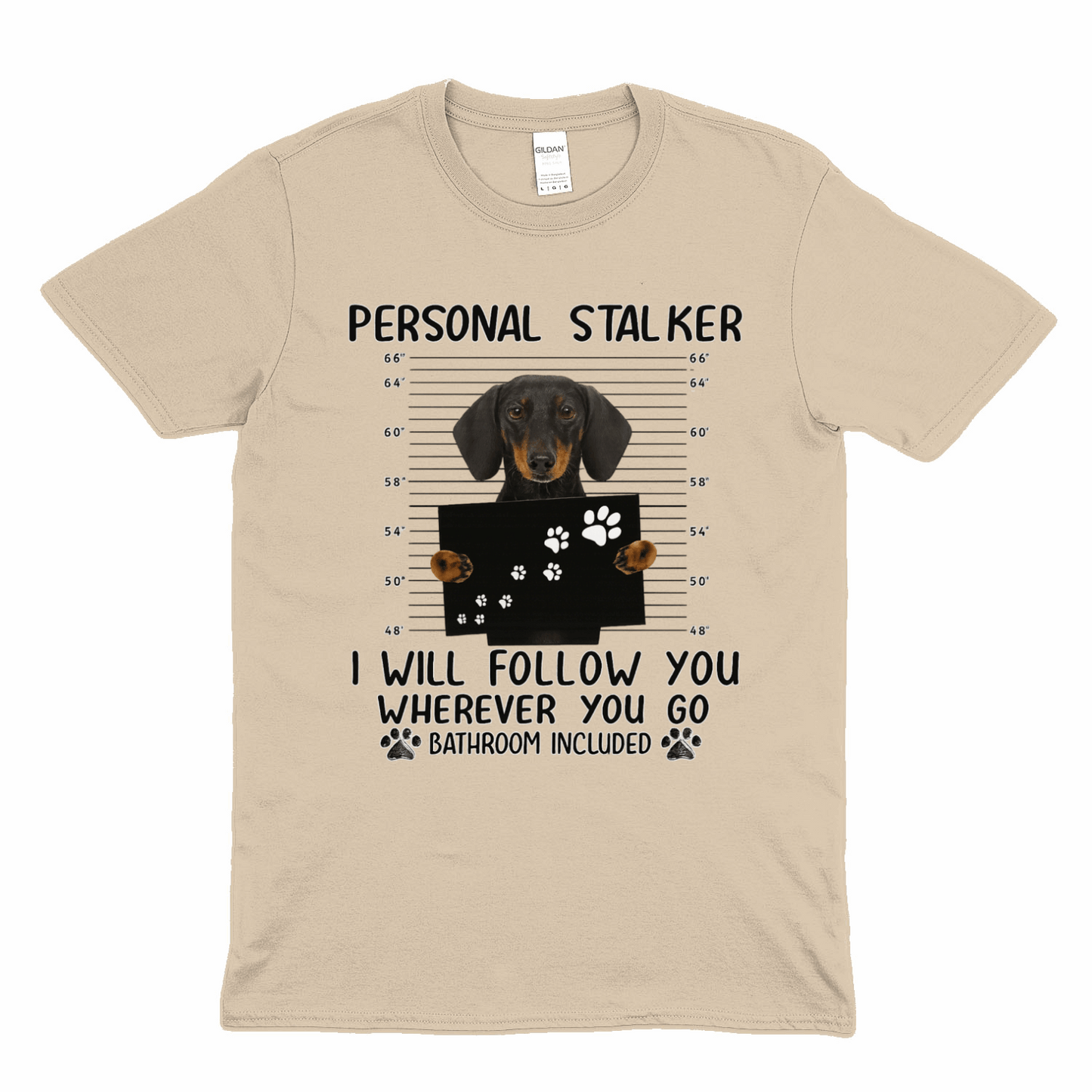 Dackel T-Shirt – „Personal Stalker“ Geschenk für Hundeliebhaber