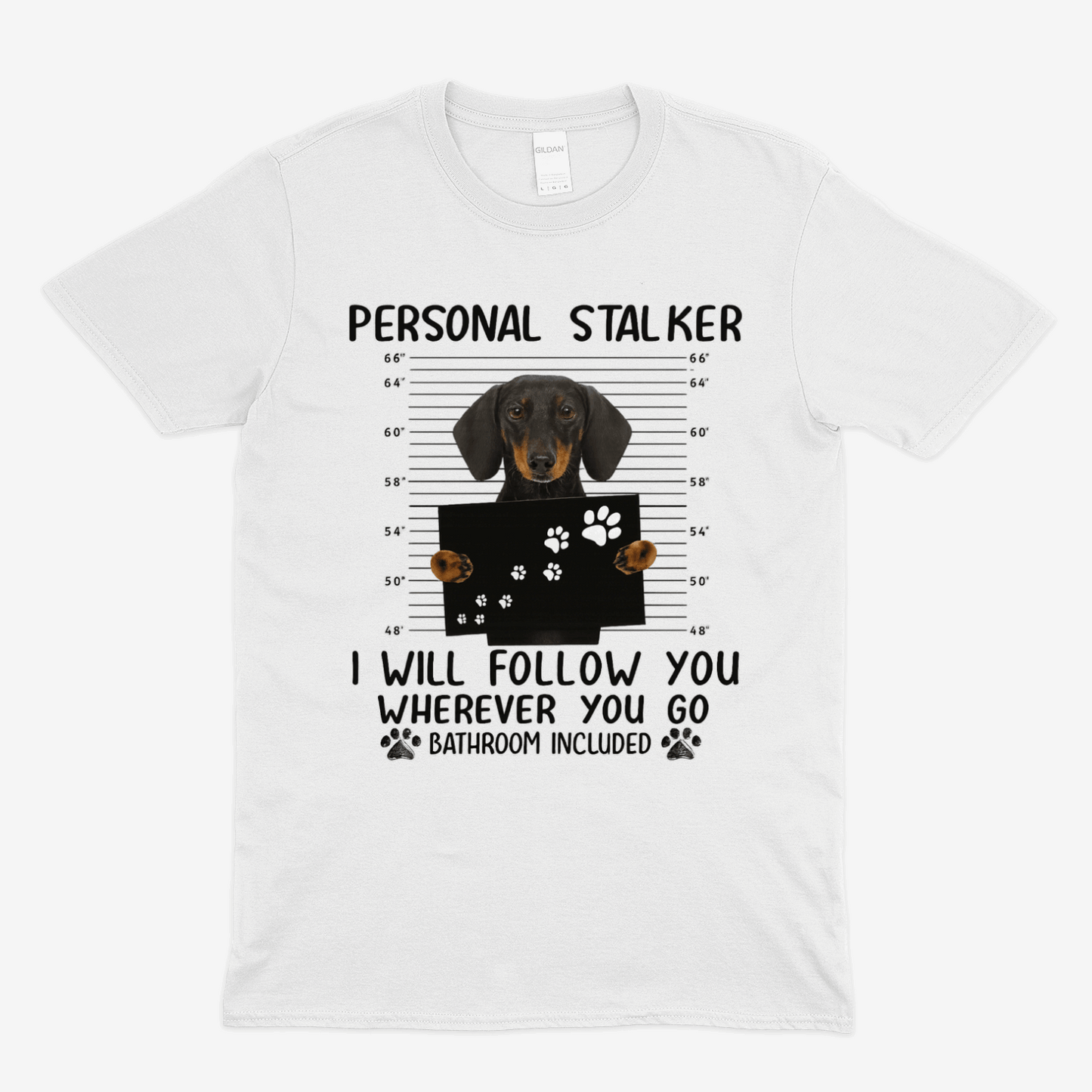 Dackel T-Shirt – „Personal Stalker“ Geschenk für Hundeliebhaber