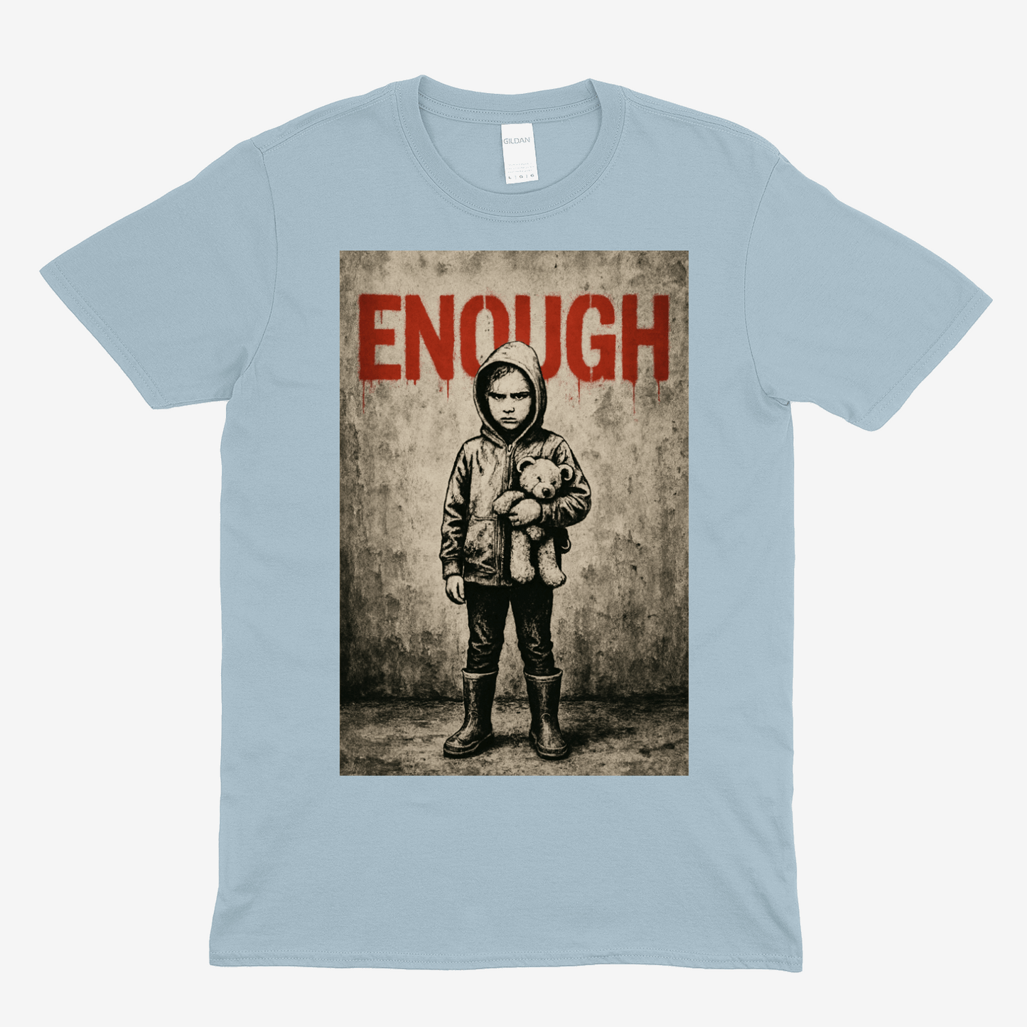 „ENOUGH“ – Protestkunst mit Haltung | Street-Art Statement Shirt