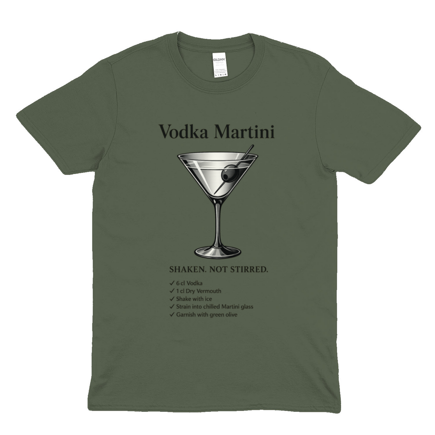 Vodka Martini T-Shirt – Shaken, Not Stirred | True Insights-T-Shirt-True Insights