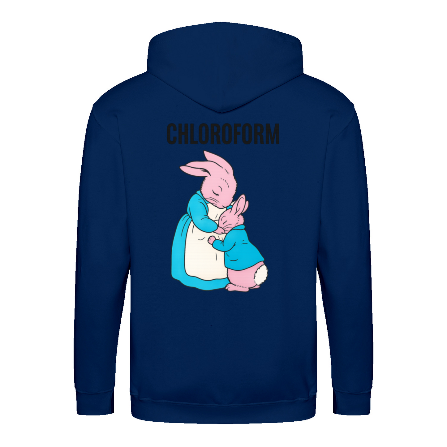 Chloroform Bunny Zip Hoodie – Schwarzhumor Cartoon-Hoodie-Zip Hoodie-True Insights