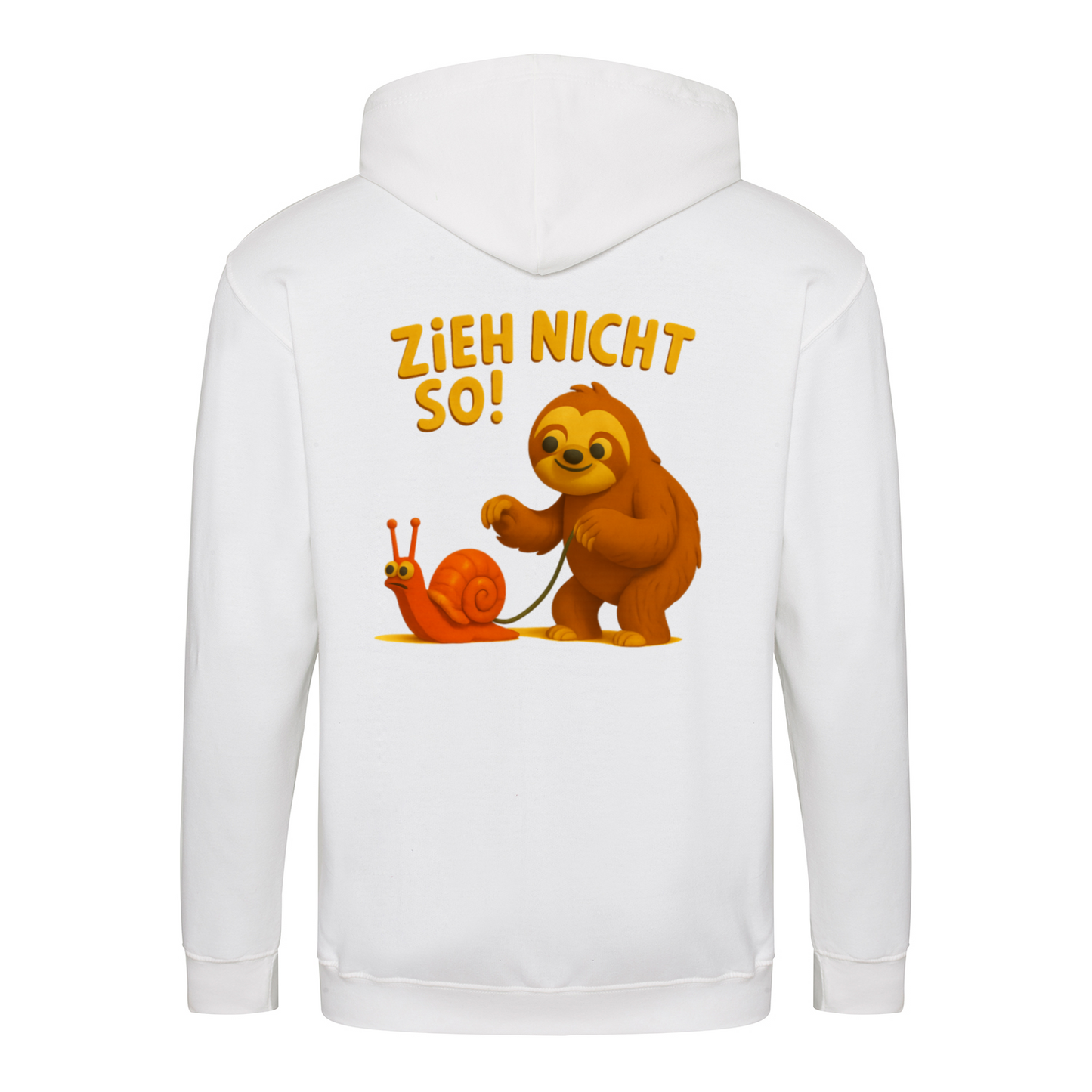 Zieh nicht so Zip Hoodie – Satirischer Cartoon-Hoodie mit Backprint | Streetwear mit Humor-Zip Hoodie-True Insights