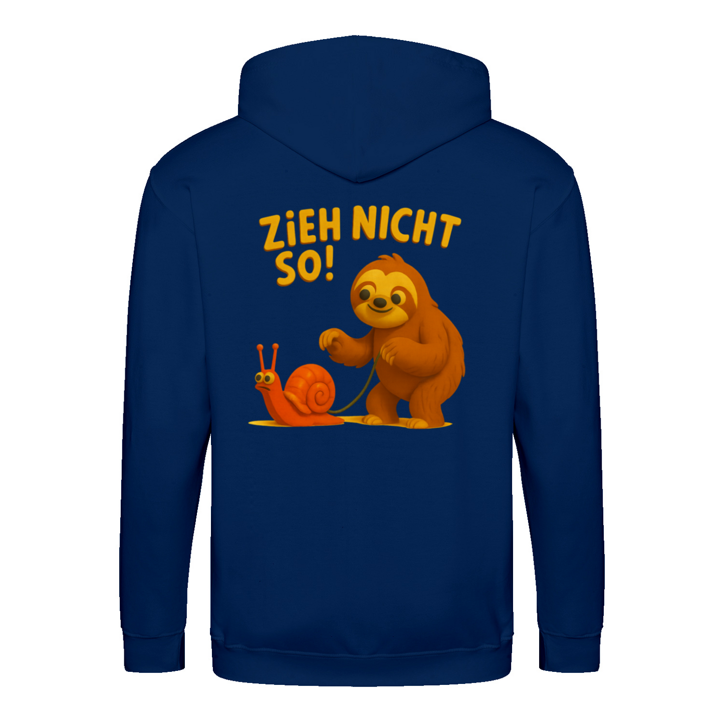 Zieh nicht so Zip Hoodie – Satirischer Cartoon-Hoodie mit Backprint | Streetwear mit Humor-Zip Hoodie-True Insights
