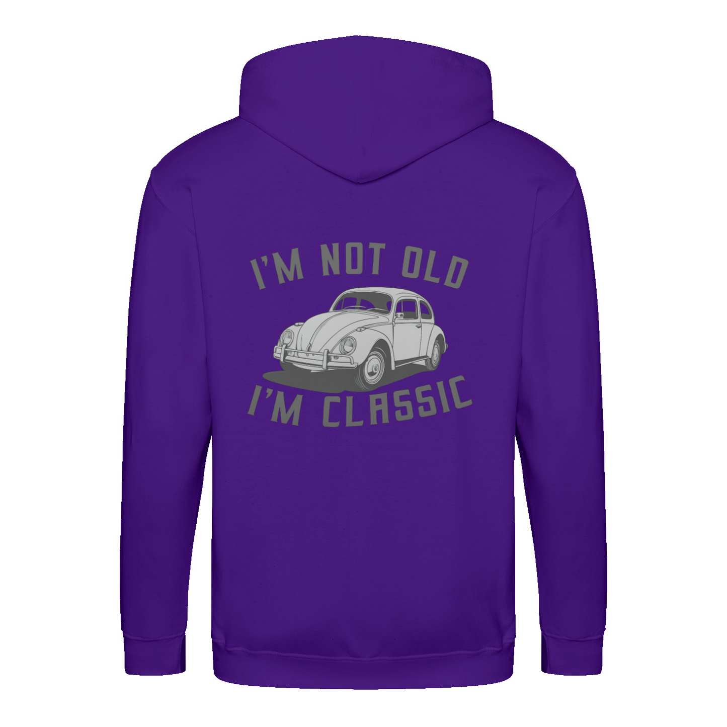 „I’m Not Old, I’m Classic“ Hoodie – Retro-Auto & Humor im Vintage-Stil