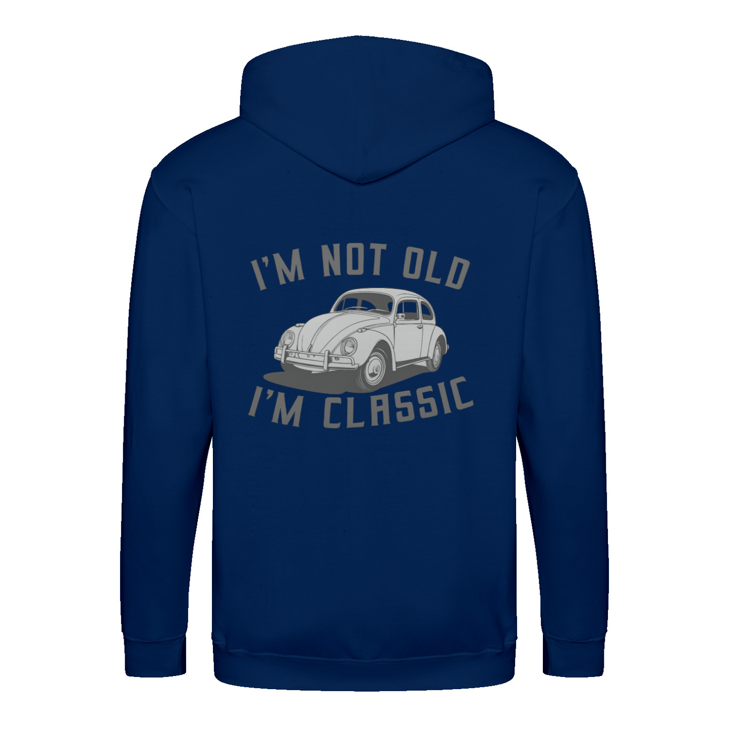 „I’m Not Old, I’m Classic“ Hoodie – Retro-Auto & Humor im Vintage-Stil