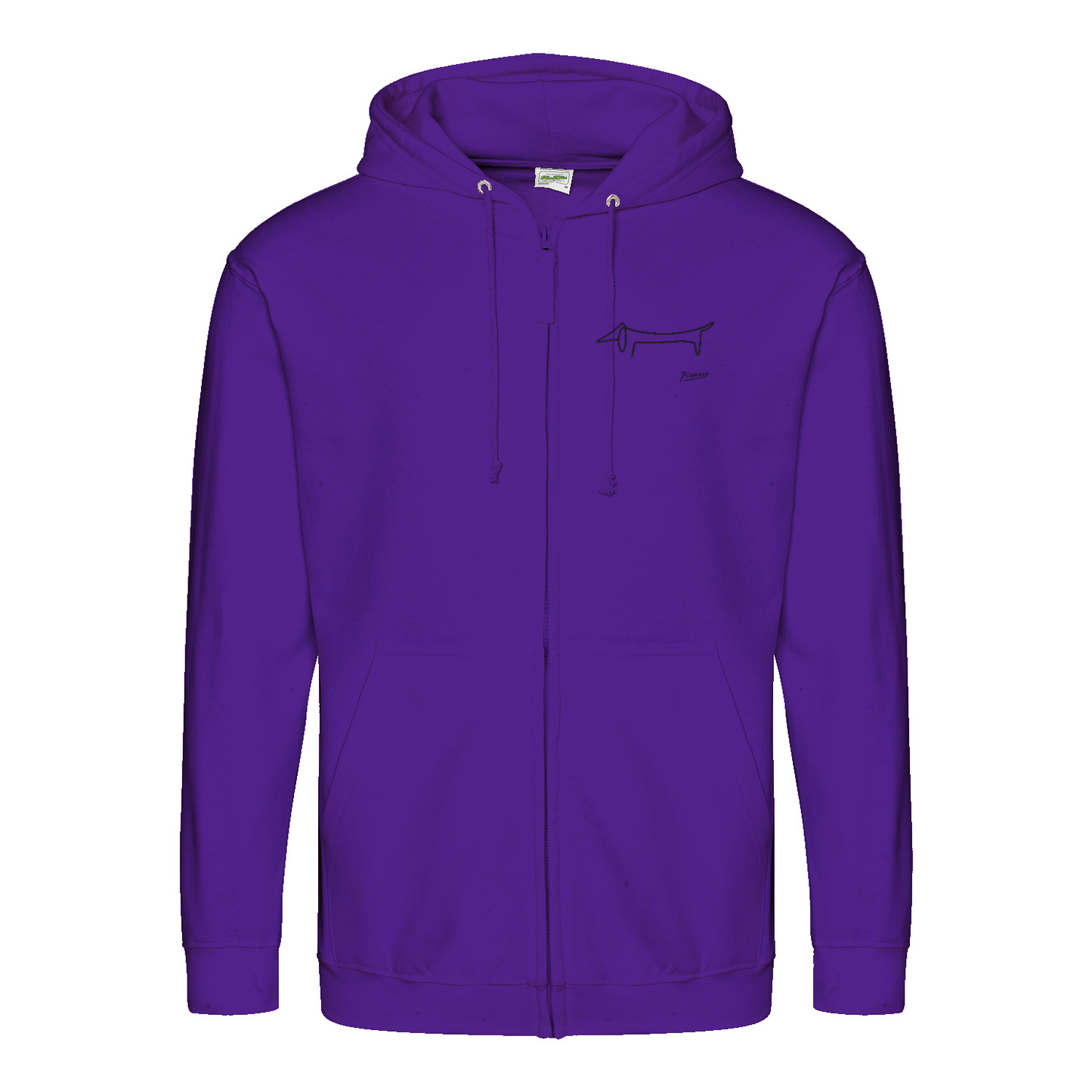 Dackel Hoodie – Picasso Line Art | Minimalistisches Statement Sweatshirt-Zip Hoodie-True Insights
