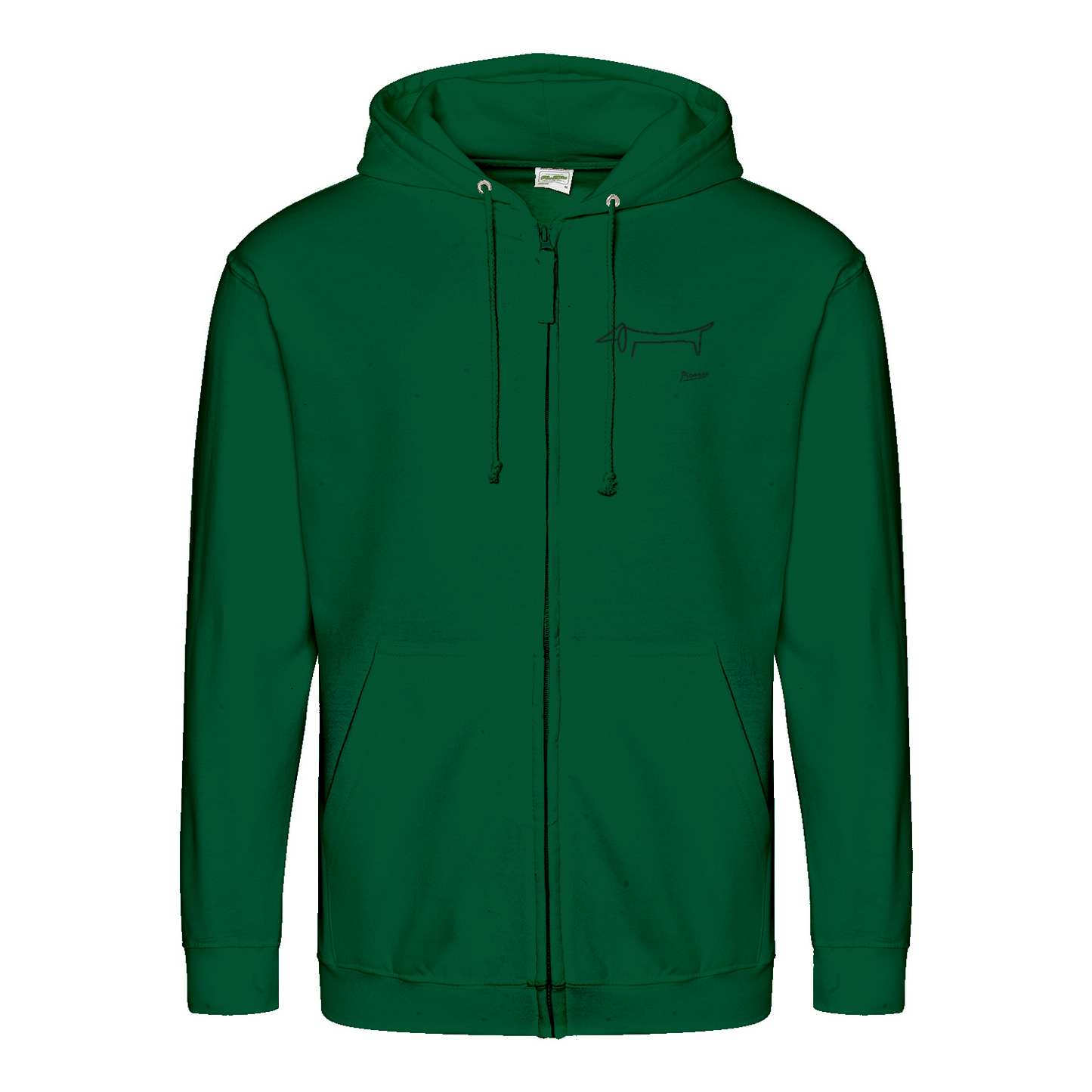 Dackel Hoodie – Picasso Line Art | Minimalistisches Statement Sweatshirt-Zip Hoodie-True Insights