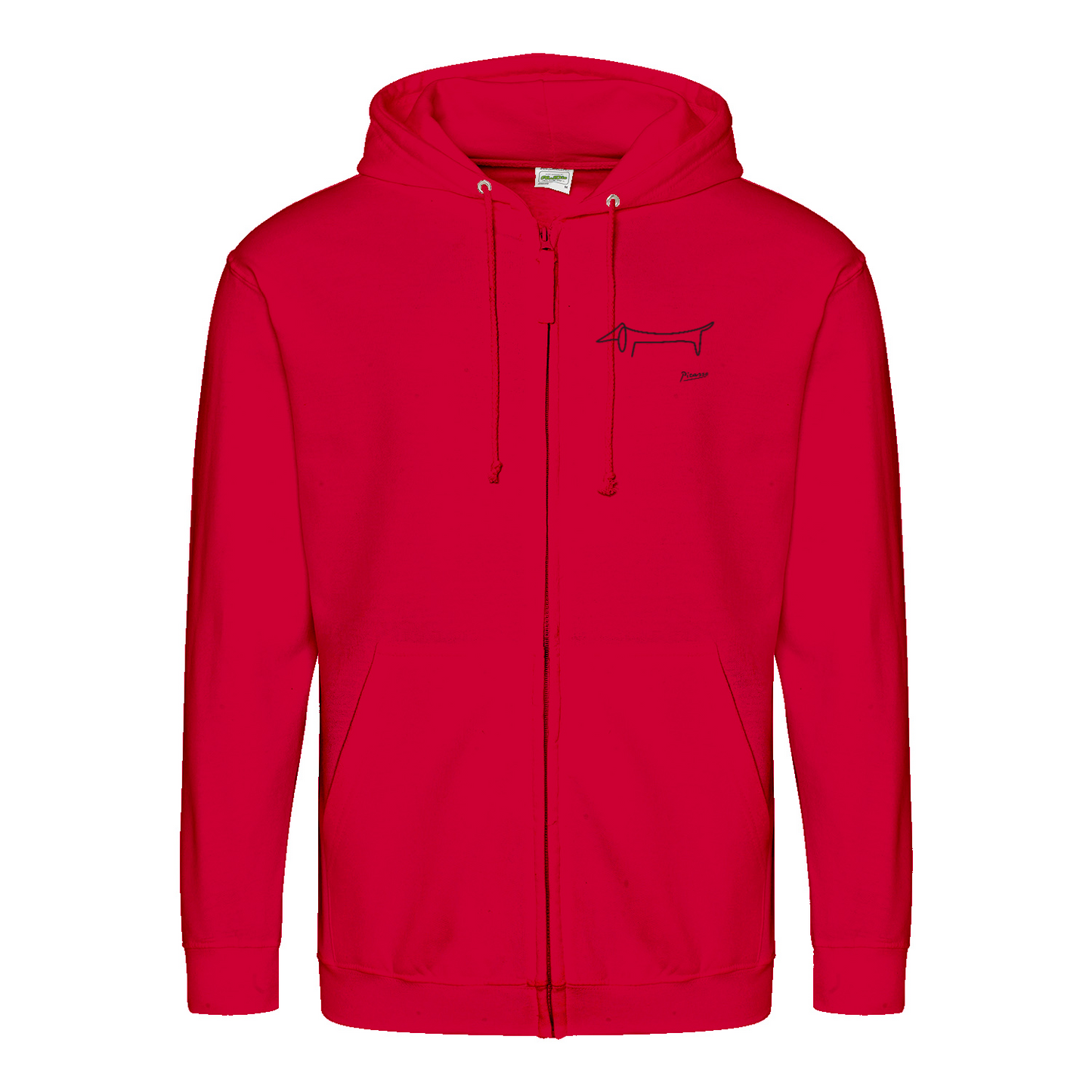 Dackel Hoodie – Picasso Line Art | Minimalistisches Statement Sweatshirt-Zip Hoodie-True Insights