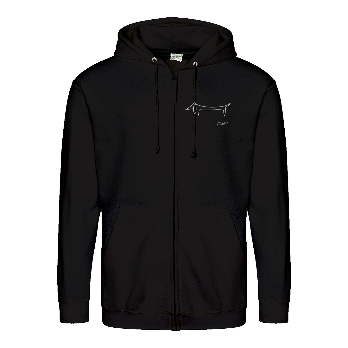 Dackel Hoodie – Picasso Line Art | Minimalistisches Statement Sweatshirt-Zip Hoodie-True Insights