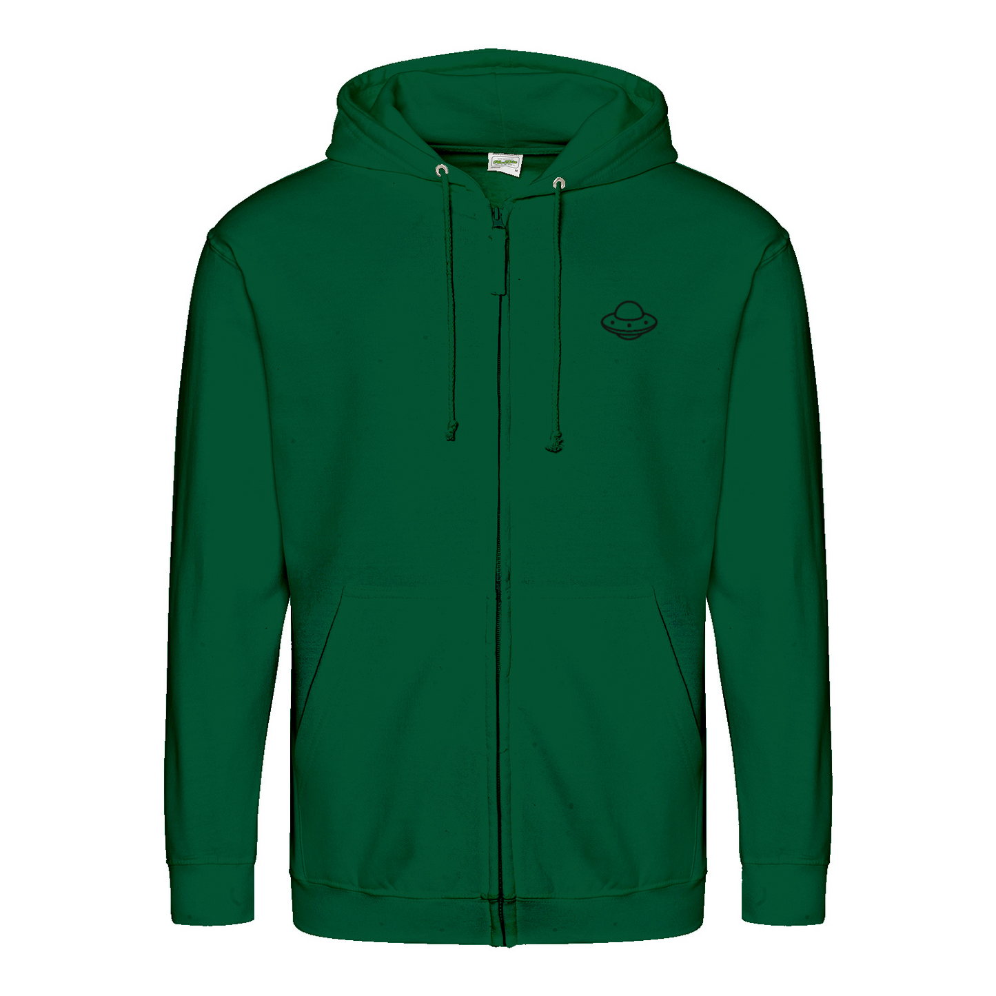 Don’t Talk to Strangers Zip Hoodie | Satirisches Alien-Motiv im Retro-Stil | Warnung im 50s Design 📝 Meta-Beschreibung:-Zip Hoodie-True Insights