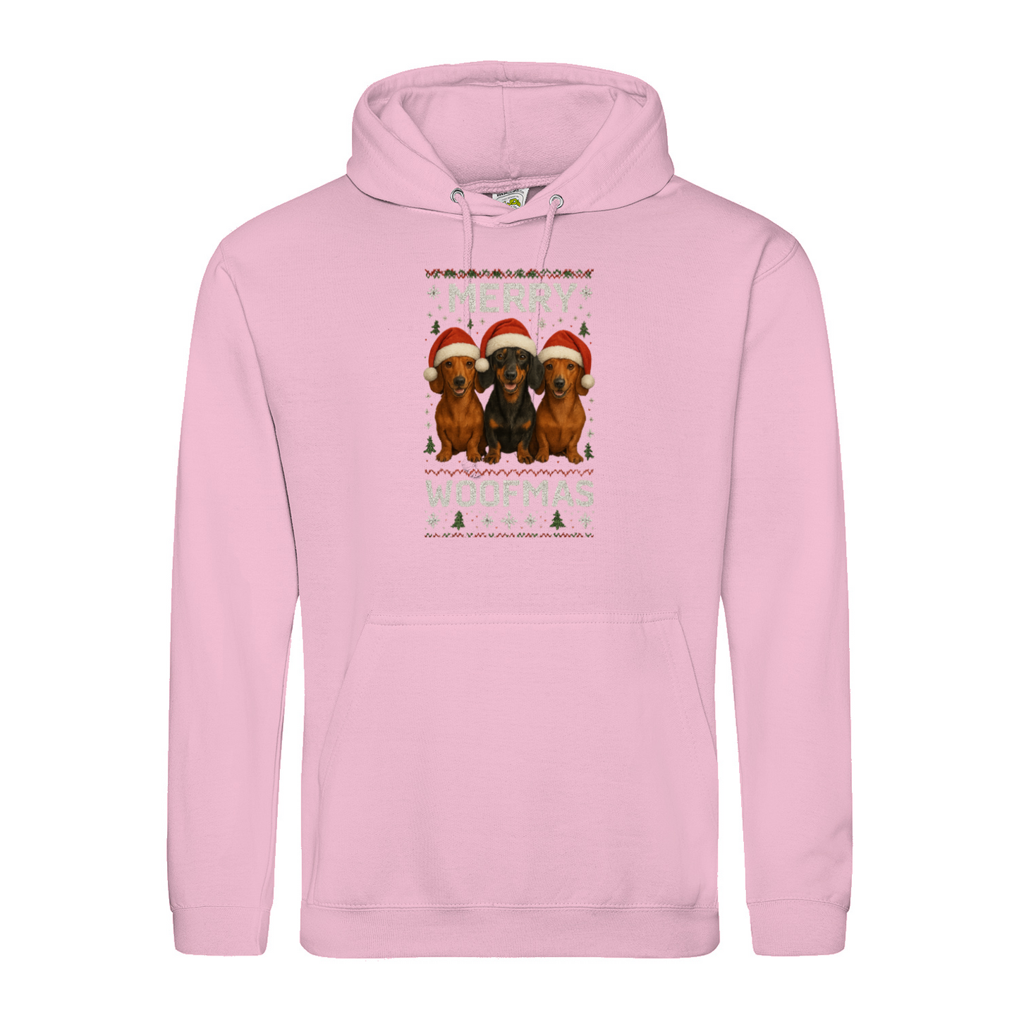 Merry Woofmas Hoodie – Lustiger Dackel Weihnachts-Hoodie-Hoodie-True Insights