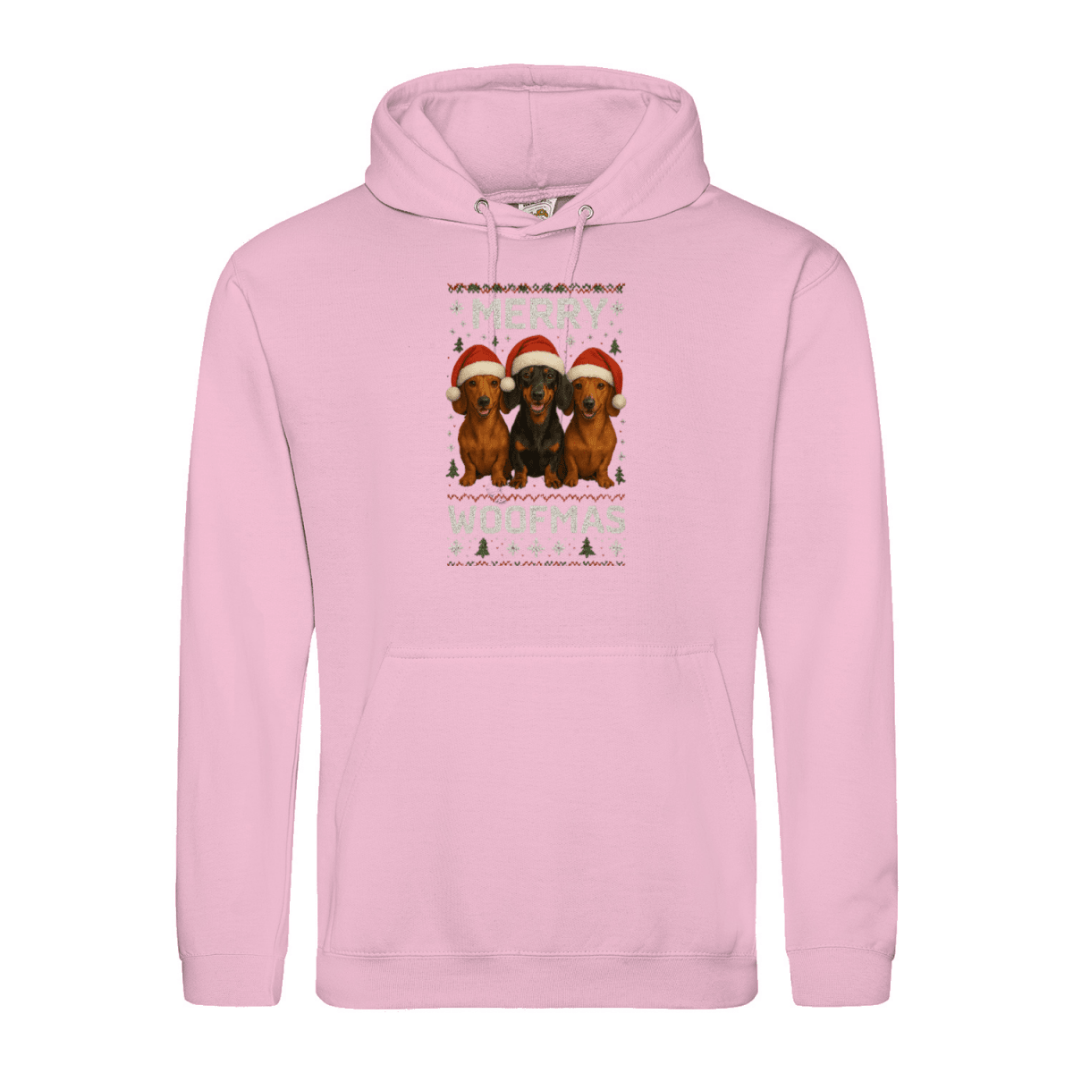 Merry Woofmas Hoodie – Lustiger Dackel Weihnachts-Hoodie-Hoodie-True Insights
