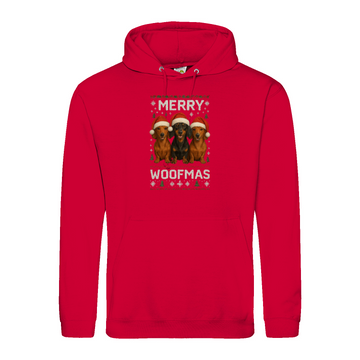 Merry Woofmas Hoodie – Lustiger Dackel Weihnachts-Hoodie-Hoodie-True Insights