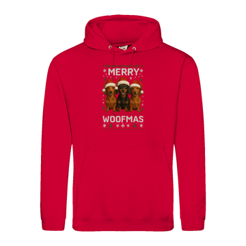 Merry Woofmas Hoodie – Lustiger Dackel Weihnachts-Hoodie-Hoodie-True Insights