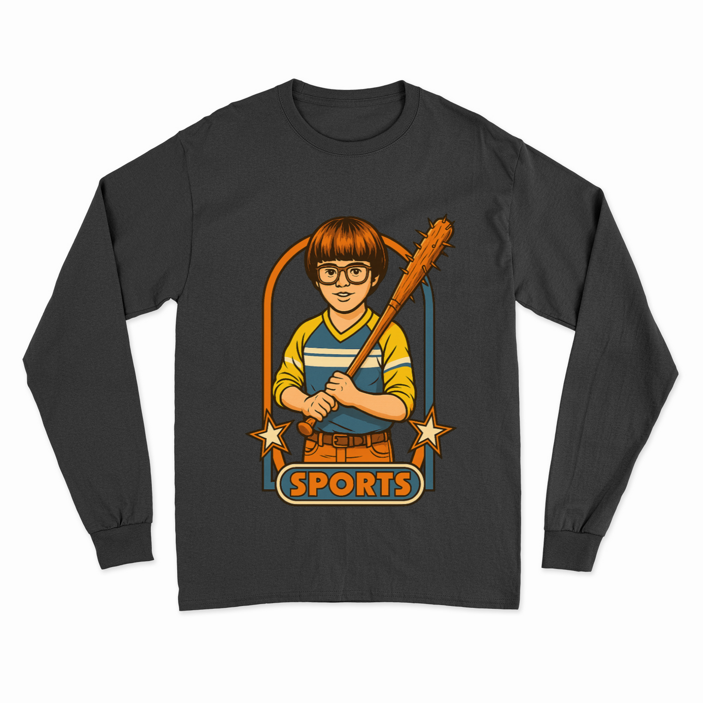 Retro Sports Satire Sweatshirt – Harmloser Look, klare Haltung-True Insights