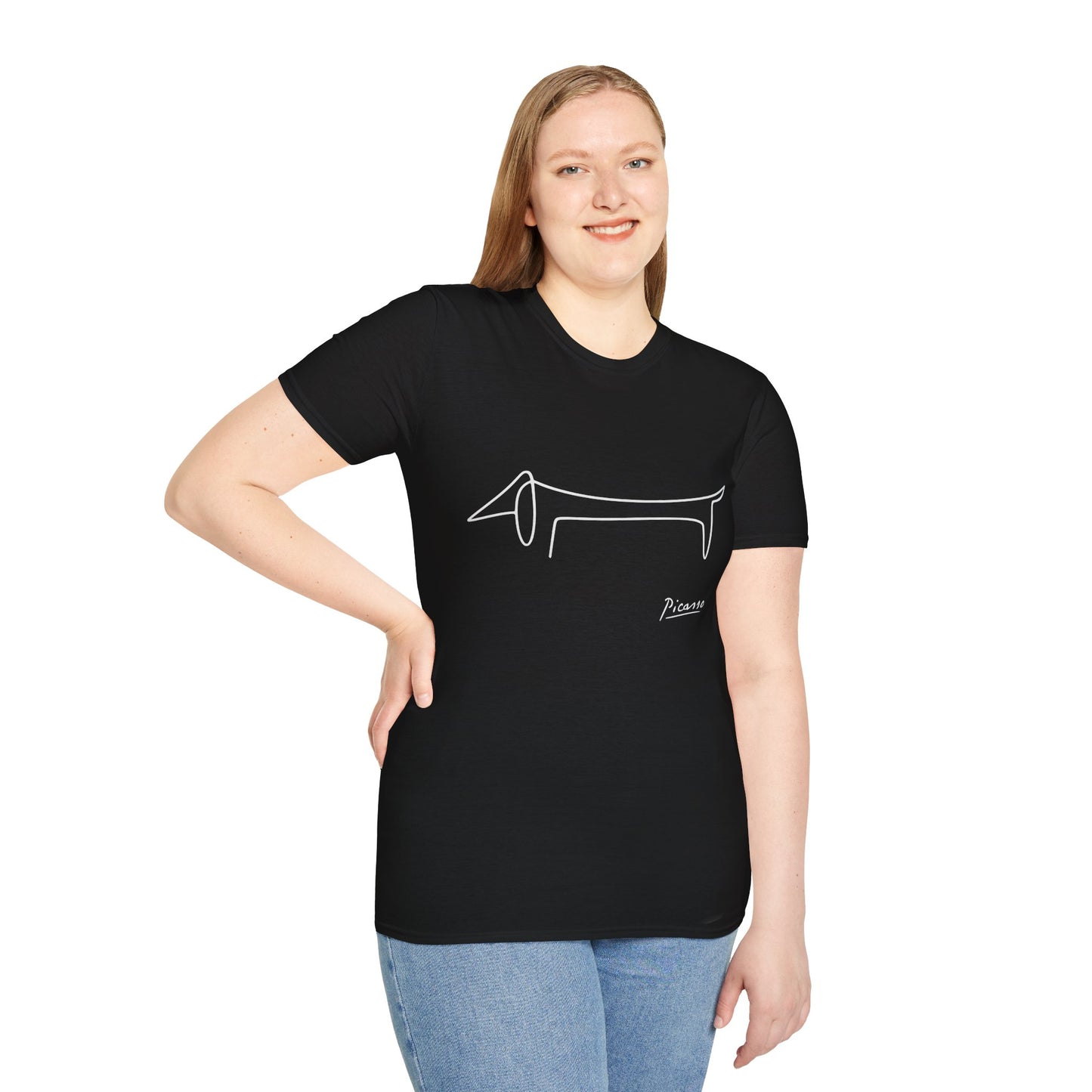 Picasso Dackel T-Shirt – Minimalistische Hundelinie mit Kultfaktor – Lustiges | True Insights – Bild 16