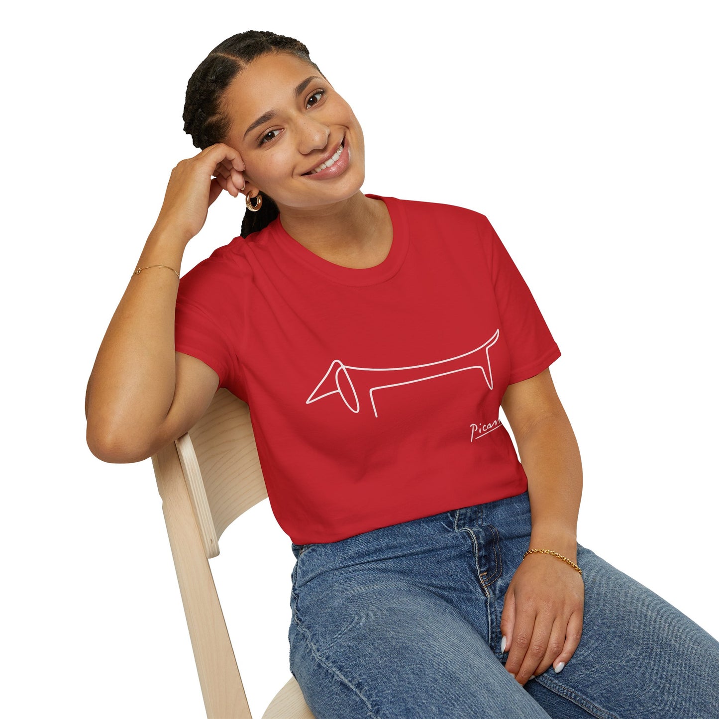 Picasso Dackel T-Shirt – Minimalistische Hundelinie mit Kultfaktor – Lustiges | True Insights – Bild 19
