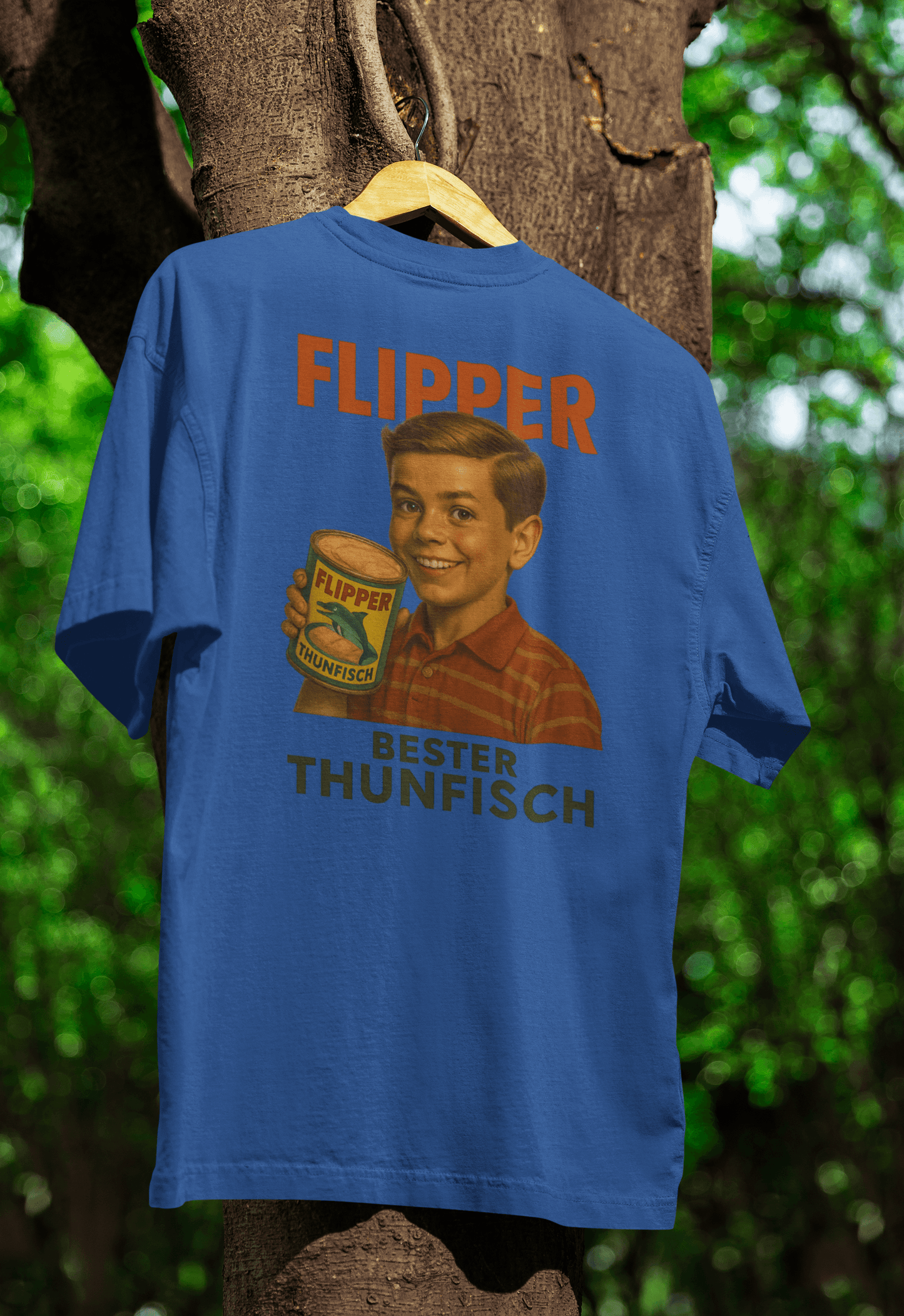 Flipper Thunfisch Retro Shirt – Satirisches Vintage Design | True Insights-T-Shirt-True Insights