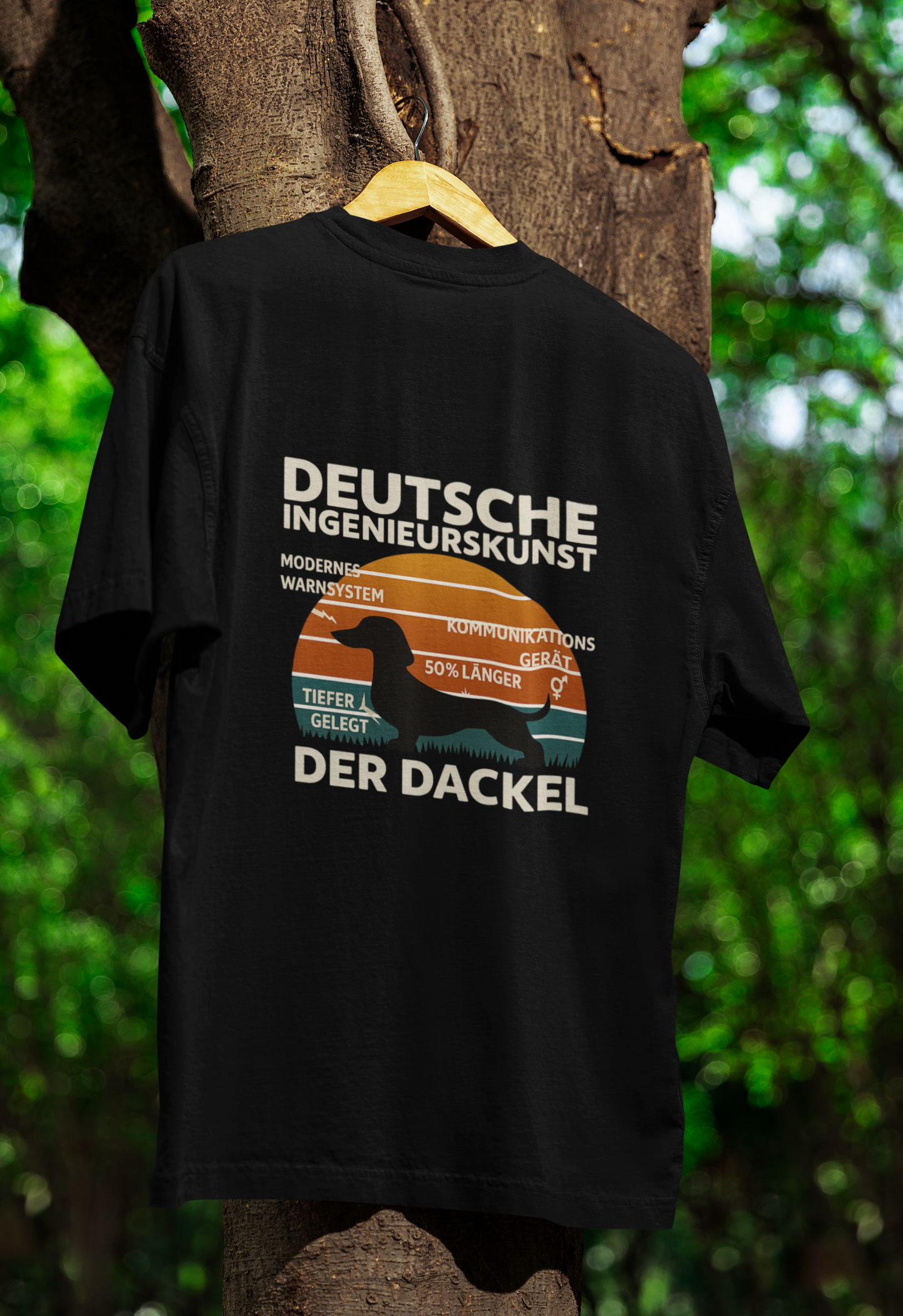 Deutsche Ingenieurskunst – Der Dackel | Satirisches Retro-Design mit Biss T-Shirt