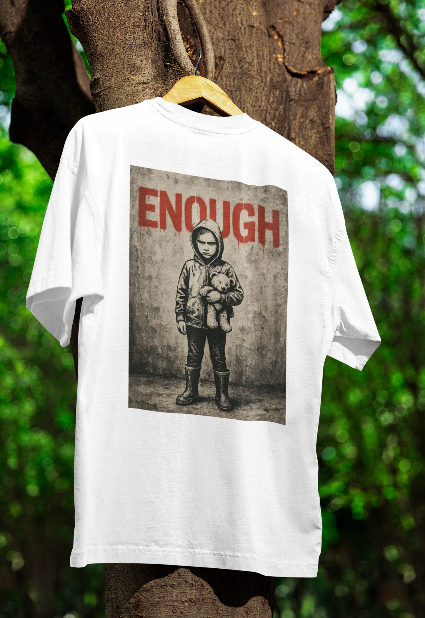 „ENOUGH“ – Protestkunst mit Haltung | Street-Art Statement Shirt-T-Shirt-True Insights