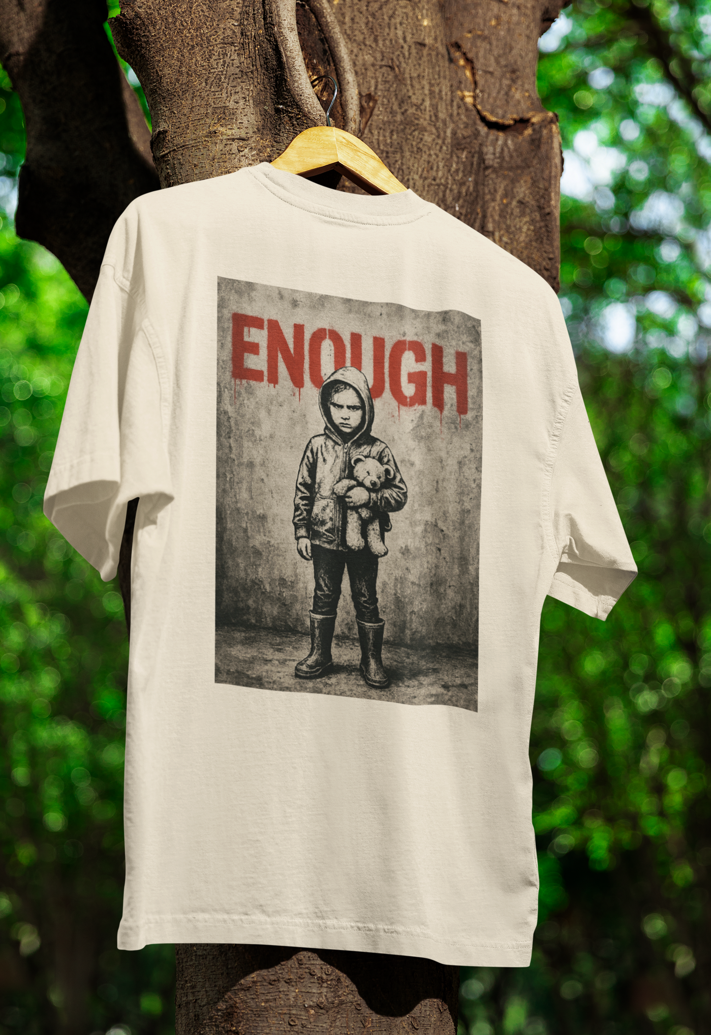 „ENOUGH“ – Protestkunst mit Haltung | Street-Art Statement Shirt-T-Shirt-True Insights