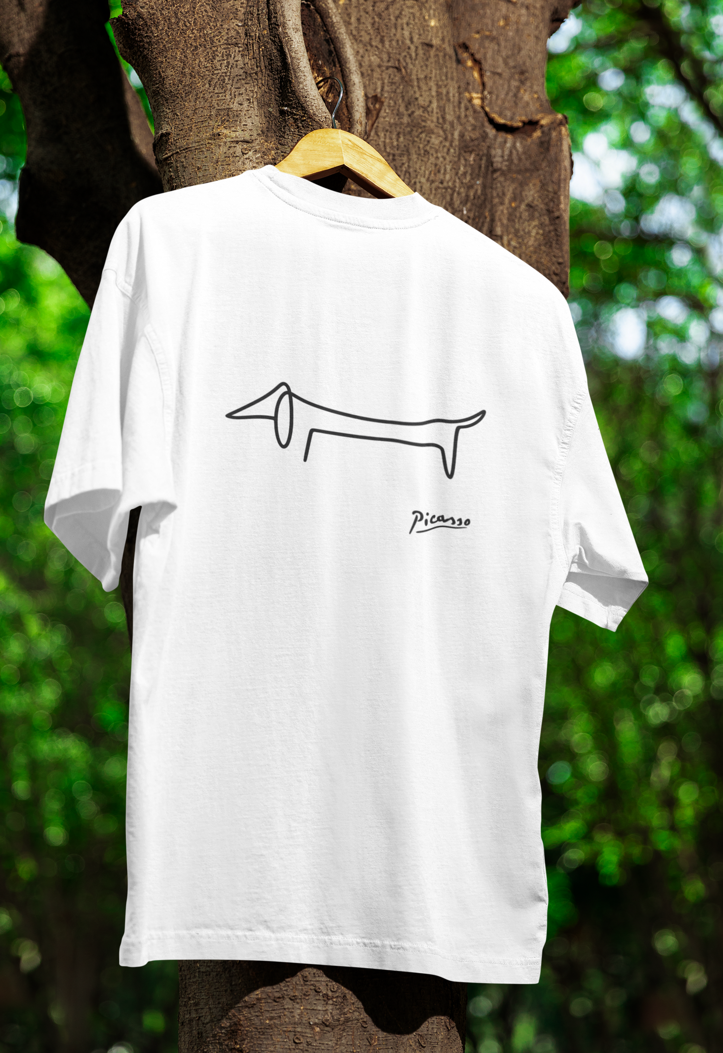 Picasso Dackel T-Shirt – Minimalistische Hundelinie mit Kultfaktor – Lustiges | True Insights – Bild 2