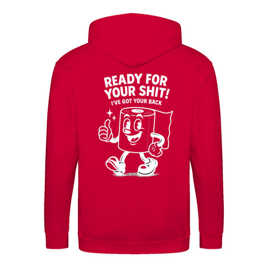 Ready For Your Shit Zip Hoodie – Satirischer Cartoon-Hoodie-Zip Hoodie-True Insights