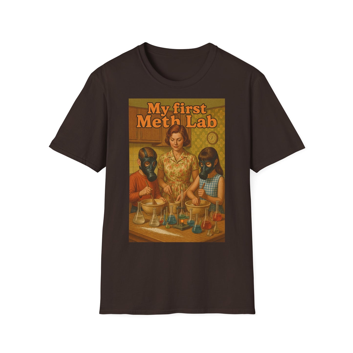 Retro My First Meth Lab T-Shirt - Family Cooking – Freches Satire-Design für mutige Statements | True Insights