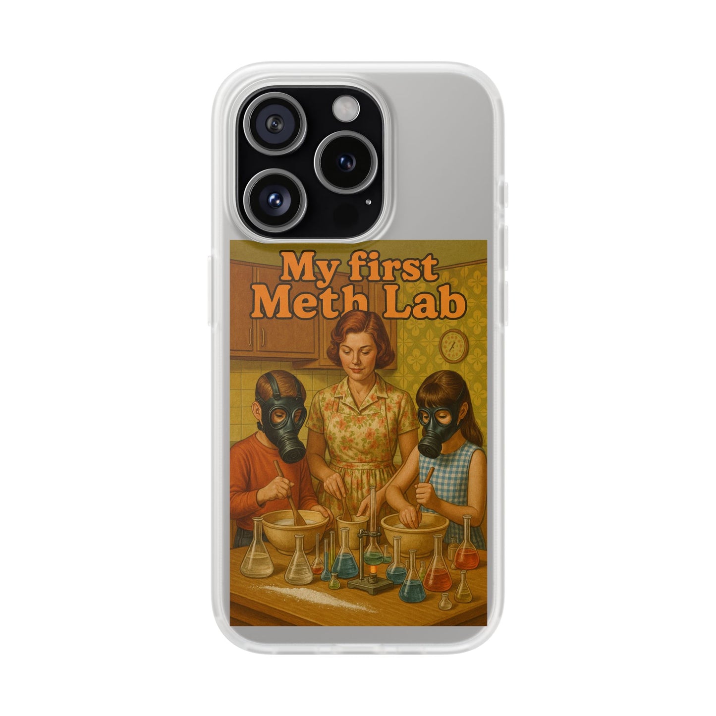 Satirisches Familienmotiv mit Chemie-Charme – stoßfest, kabellos ladbar & herrlich provokant.-Phone Case-True Insights