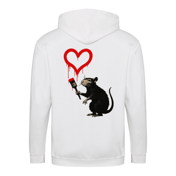 Zip Hoodie Ratte mit Herz – Urban Streetart Style-True Insights