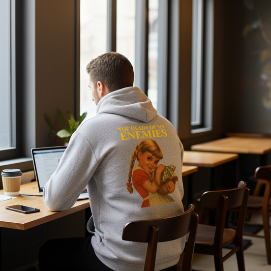 The Heads of My Enemies Zip Hoodie – Dunkel-humoristisches Retro-Design mit Stil & Ironie-Zip Hoodie-True Insights
