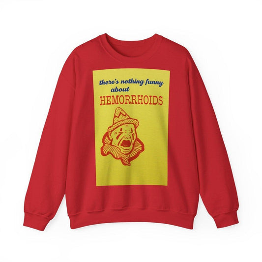 Sweatshirt – There's Nothing Funny About Hemorrhoids – Satire-Hoodie mit Clown-Motiv | True Insights Design mit Humor