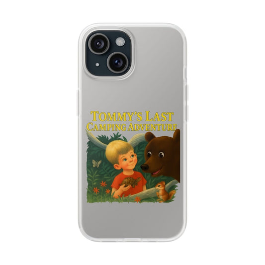 Tommy’s Last Camping Adventure Handyhülle – Schwarzer Humor trifft Retro-Kinderbuch-Look-Phone Case-True Insights