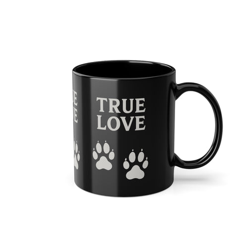 True Insights Tasse TRUE LOVE mit Pfotenabdruck als Geschenkidee für Tierliebhaber