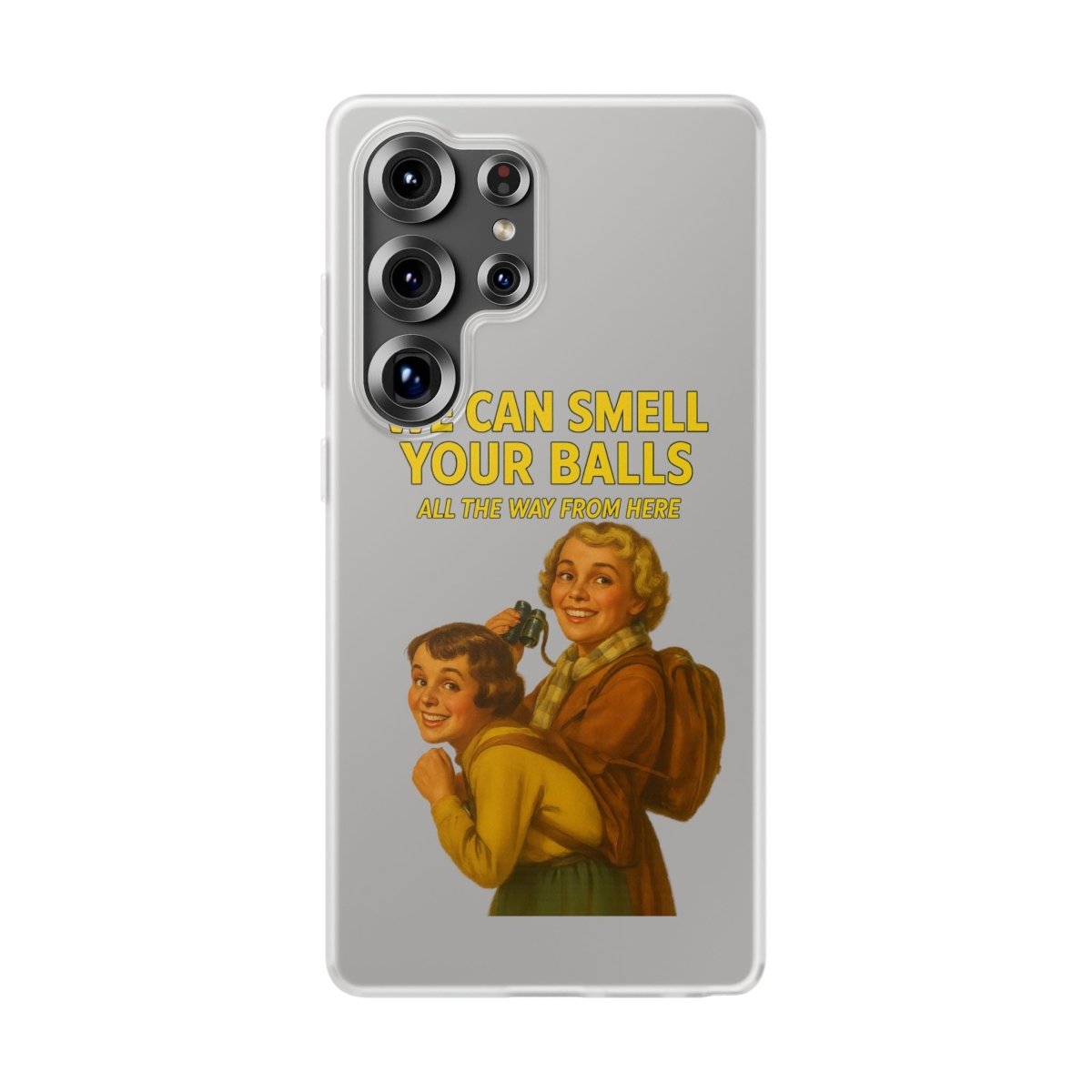 Unauffällig war gestern: Diese Handyhülle riecht den Wahnsinn – Vintage-Design trifft schwarzen Humor.-Phone Case-True Insights