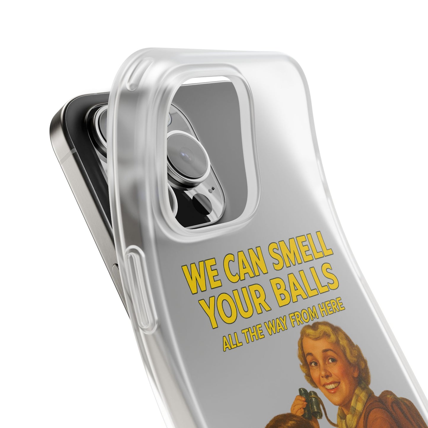 Unauffällig war gestern: Diese Handyhülle riecht den Wahnsinn – Vintage-Design trifft schwarzen Humor.-Phone Case-True Insights