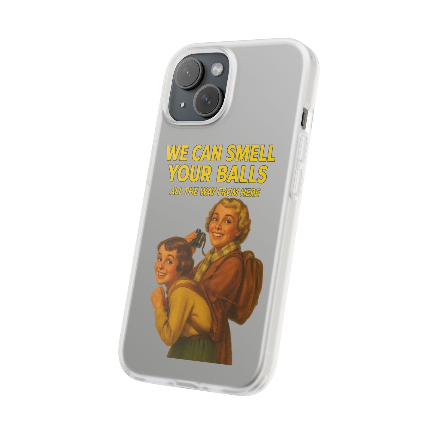 Unauffällig war gestern: Diese Handyhülle riecht den Wahnsinn – Vintage-Design trifft schwarzen Humor.-Phone Case-True Insights