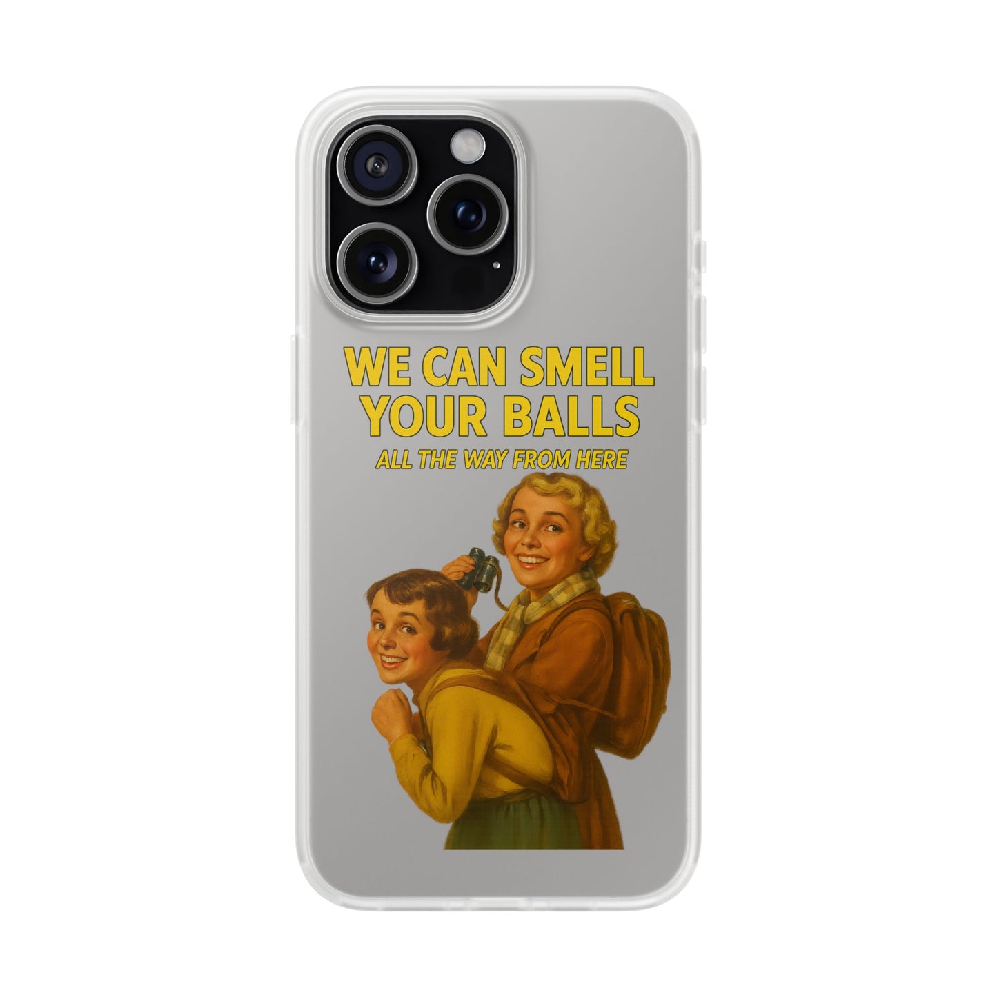 Unauffällig war gestern: Diese Handyhülle riecht den Wahnsinn – Vintage-Design trifft schwarzen Humor.-Phone Case-True Insights