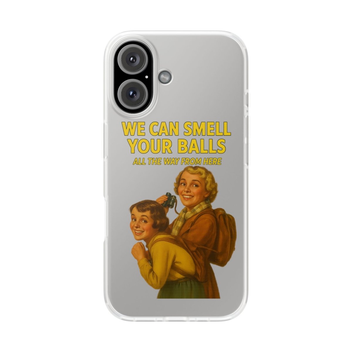 Unauffällig war gestern: Diese Handyhülle riecht den Wahnsinn – Vintage-Design trifft schwarzen Humor.-Phone Case-True Insights