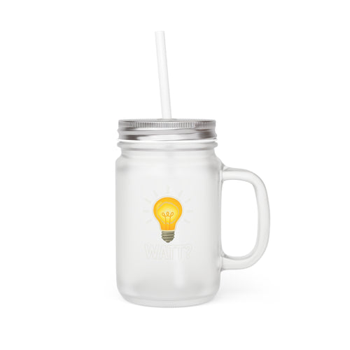True Insights Trinkglas WATT Spruch mit Strohhalm und Deckel, lustige Geschenkidee für Technik-Fans