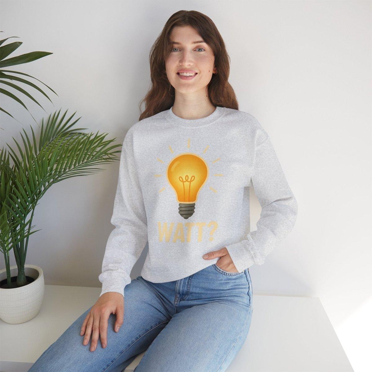 Sweatshirt – WATT? Sweatshirt für Elektriker & Technikfans | Lustiges Glühbirnen-Motiv | True Insights Design mit Humor