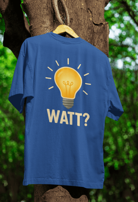 WATT? T-Shirt – Lustiges Glühbirnen-Motiv für Technik-Fans & Freunde des Wortwitzes-T-Shirt-True Insights