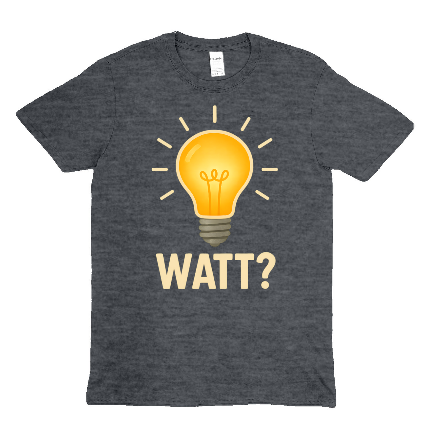 WATT? T-Shirt – Lustiges Glühbirnen-Motiv für Technik-Fans & Freunde des Wortwitzes-T-Shirt-True Insights